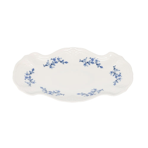 Bonbistro - Serveerschaal 39x25cm blue flower Retro - vtwonen shop