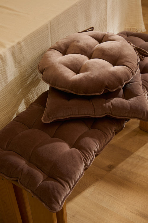Calma House Bankkussen Velour - Bruin - 40x120x4