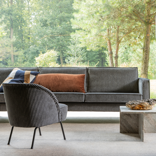 WOOOD fauteuil 3D Vogue - Streep - Midden Bruin - vtwonen shop