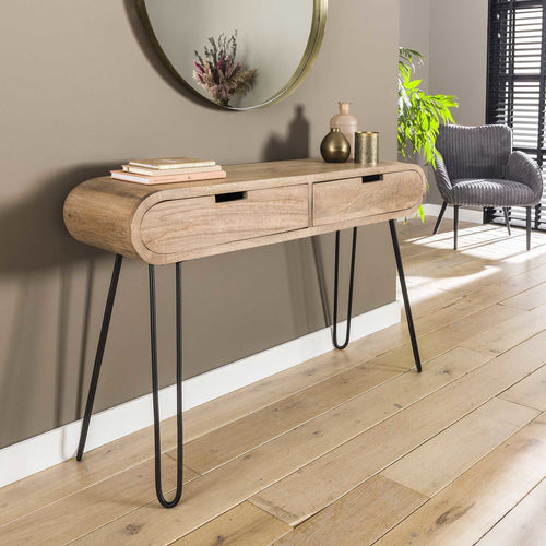 Duverger® sidetable Rounded - mangohout - zandkleur - vtwonen shop