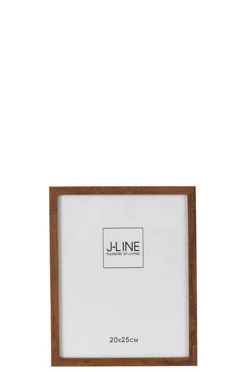 J-Line fotolijst Basic - hout - donkerbruin - medium - 2 stuks