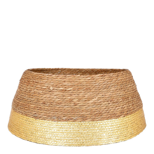 Mica Decorations Kerstboomrok - H26 x Ø58 cm - Zeegras - Goud