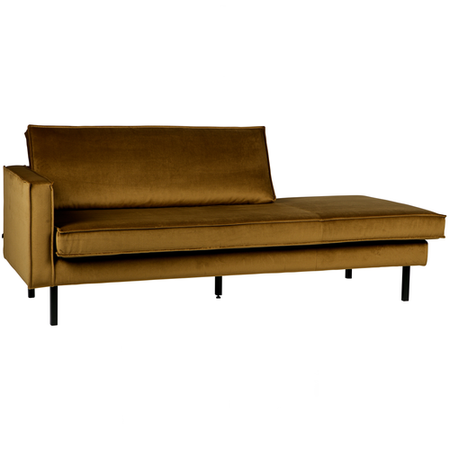 BePureHome daybed links Rodeo - Velvet - Honinggeel - 85x203x86 - vtwonen shop