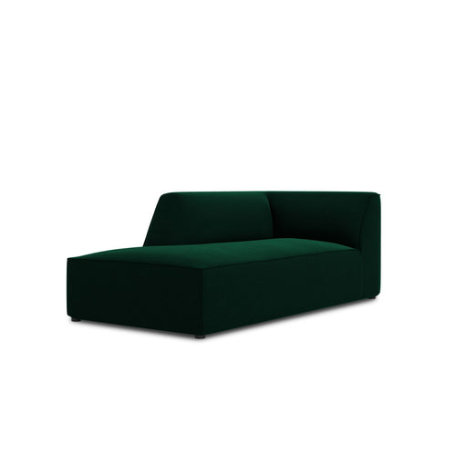 Cosmopolitan Design - Ligstoel links Siena flueel flessengroen - 181x93x69cm