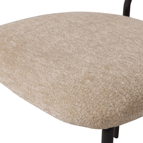 WOOOD eetkamerstoelen Kjeld - Chenille - Naturel - Set van 2