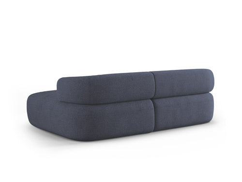 Micadoni rechter hoekbank Jenny 5-zits, boucle donkerblauw - 145x200x73cm