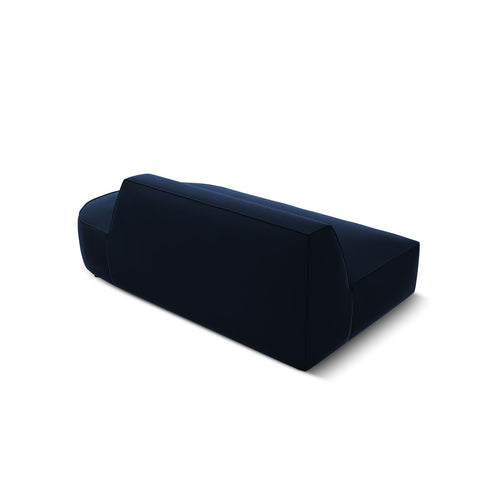 Cosmopolitan Design - Rechte modulaire bank Siena 2-zits, flueel koningsblauw - 93x181x69cm
