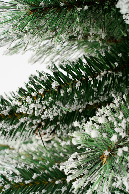 Black Box Trees Vandans Kunstkerstboom in Pot - Kunst Kerstboom H90 x Ø48 cm - met Dennenappels - Groen Frosted