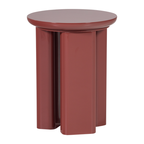 WOOOD bijzettafel Orivo - Hout - Hoogglans Roodroze - 50x40x40