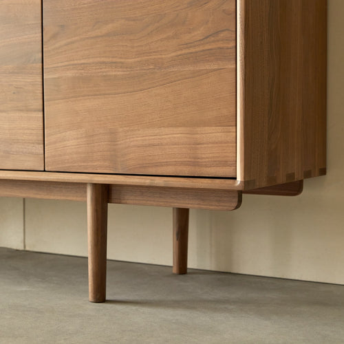 Tikamoon Dressoir van massief notenhout 180 cm - Bruin