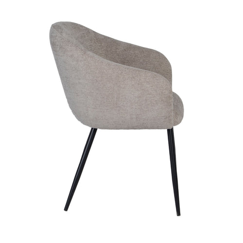 Giga Meubel Eetkamerstoel Meau - Stof/Metaal - Beige - Set van 2 - vtwonen shop