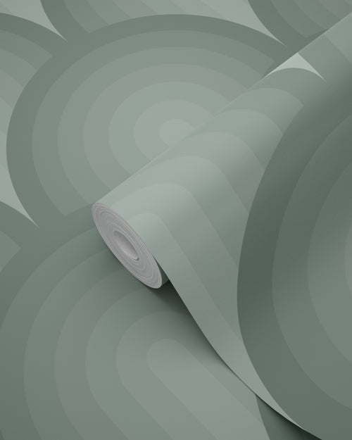 ESTAhome behang 3D-motief celadon groen - 50 x 900 cm - 131122 - vtwonen shop
