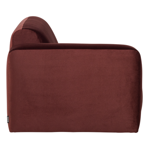 WOOOD 2-zits bank arm links Mojo Base - Velvet - Kast.bruin - 74x185x97
