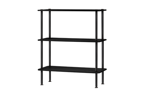noo.ma Teidi 3-laags open wandrek - Vulcano Black, 80 x 35 x 90,5 cm