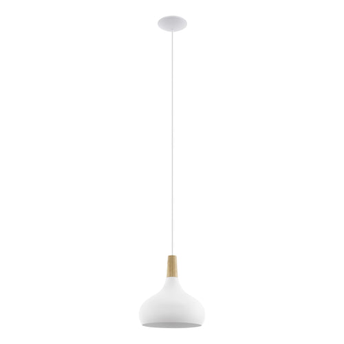EGLO  hanglamp Sabinar - e27 - ø 28 cm - wit/bruin - vtwonen shop