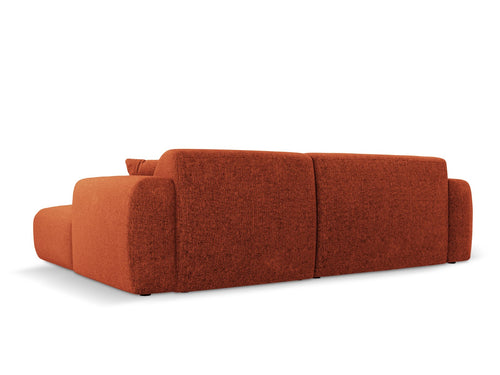 Cosmopolitan Design linker hoekbank Nolio 4-zits, chenille, terracotta - 170x235x72cm