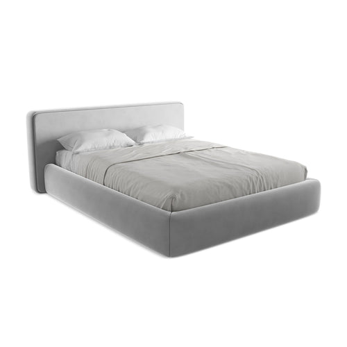 LaMiaSofa Bed met opbergruimte Firenze - velours - grijs - 200x225x82