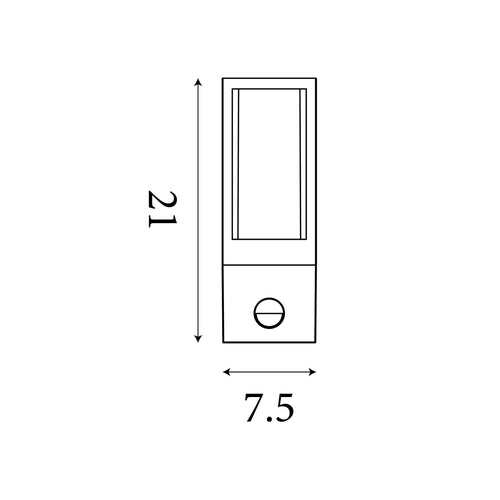 Searchlight buitenlamp Avenue - 1 lichts - 9.3  x 21   cm - zwart