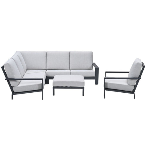 Garden Impressionsloungeset Coba 5-delig donker grijs - valley sand