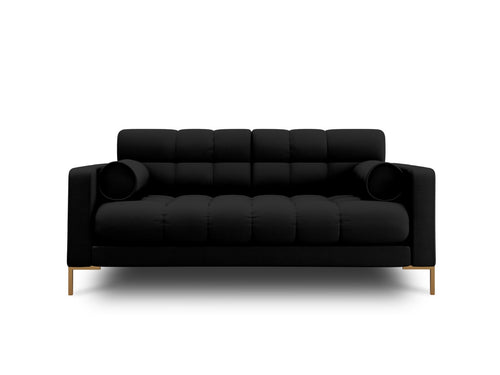 Cosmopolitan Design Bank Bali 2-zits, structurele stof, zwart - 96x152x75cm