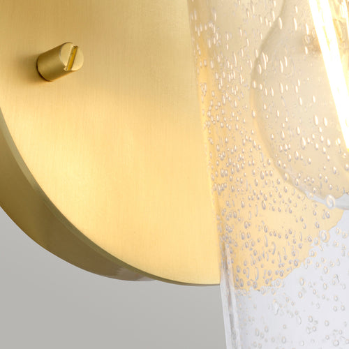 Braelyn Kichler 1-lichts wandlamp geborsteld messing IP44