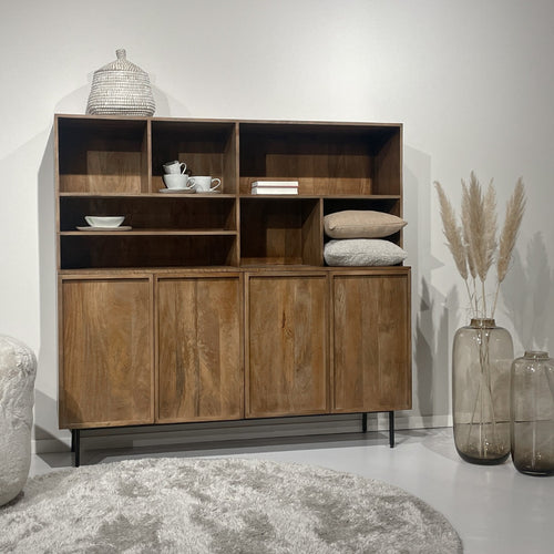 Livingfurn kabinetkast Elan - 180x150x45 cm - mangohout