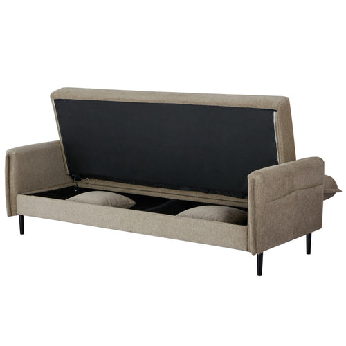 Giga Meubel Slaapbank Torvi - Taupe Stof - 200x85x87cm - vtwonen shop