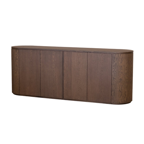 DÉJA Living Dressoir Laurel - Eikenhout - Donkerbruin - 215cm - vtwonen shop