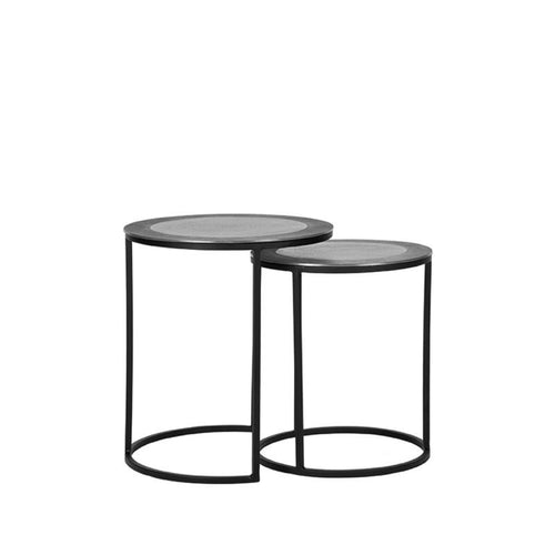 LABEL51 Salontafel Pair - Grijs Metaal - Set Van 2 - 40x40x45cm