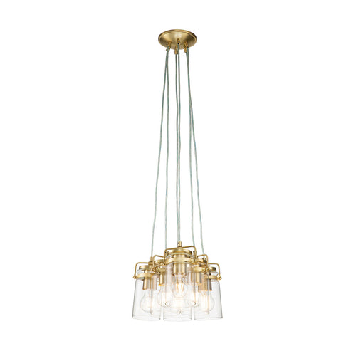 Elstead Kichler Brinley Cluster hanglamp geborsteld messing