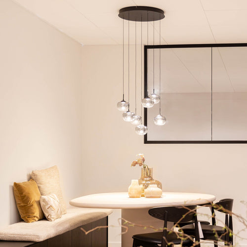 Atmooz hanglamp Tapco - zwart - Ø 45 x H 190 cm - geïntegreerde led