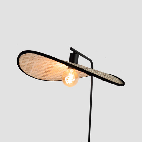 EGLO Vloerlamp Marywell - e27 - hout - zwart/bruin