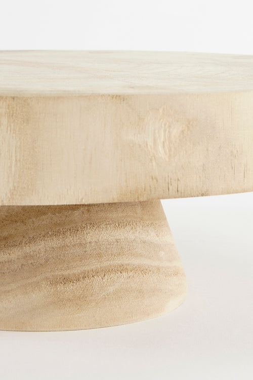 Mica Decorations Pia Plantenstandaard - H11 x Ø30 cm - Hout - Lichtbruin - vtwonen shop