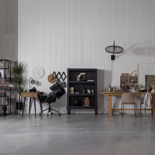 WOOOD open kast Bonk - Grenen - Zwart - 160x103x37 - vtwonen shop