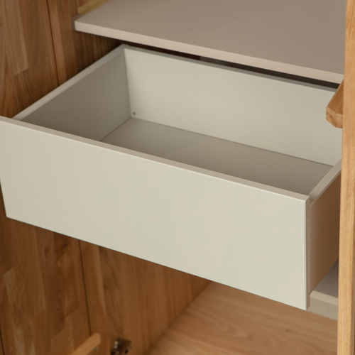WOOOD hoge kast New Gravure - Eiken - Naturel - 210x60x42