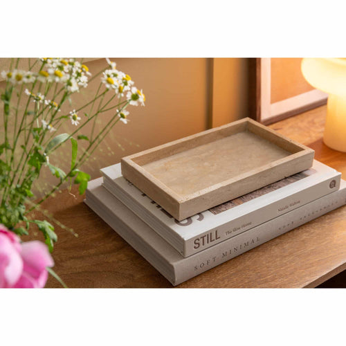 Present Time dienblad Lazio - beige - 25x15x3cm