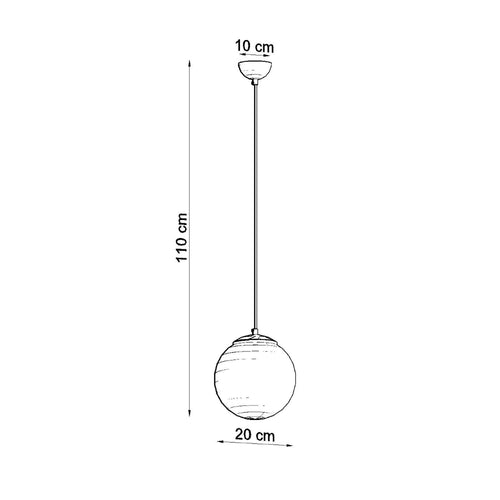 Sollux Lighting Hanglamp UGO 20 - 20x20x110cm