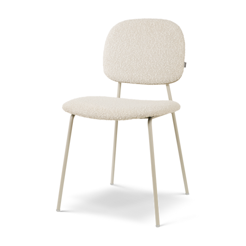 Nolon Jasmijn Eetkamerstoel Bouclé Beige - Grijsbeige - vtwonen shop