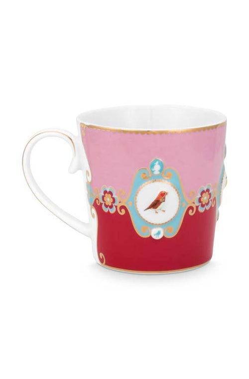 Pip Studio Mokken - Love Birds Medallion - Rood Roze - 300ml - Set van 2