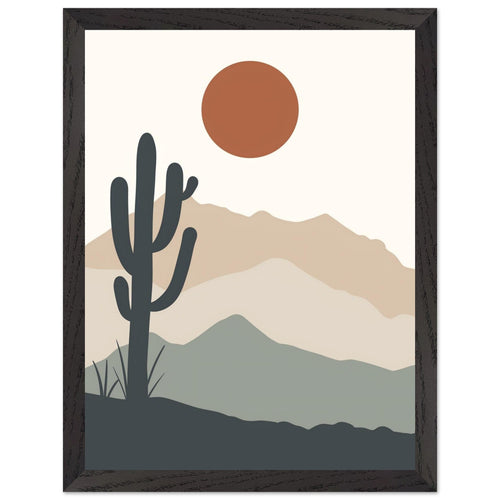 Artfulprints Poster met Lijst Boho – Western calm   - 30x40 cm - beige