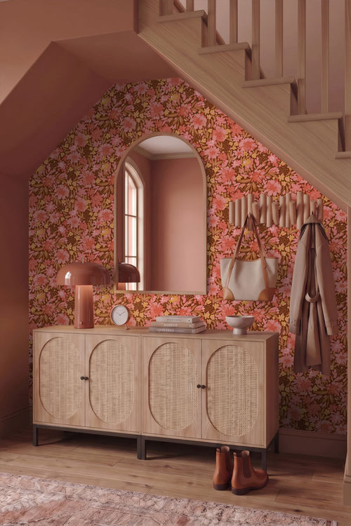 ESTAhome behang bloemen roze - 50 x 900 cm - 132198