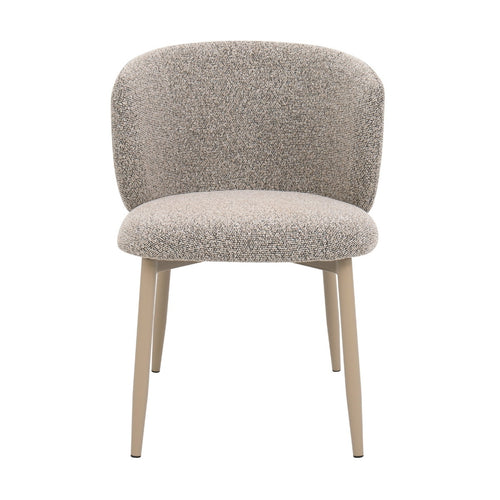 DÉJA Living Eetkamerstoel Varde - Stof - Taupe/Beige - Set van 2