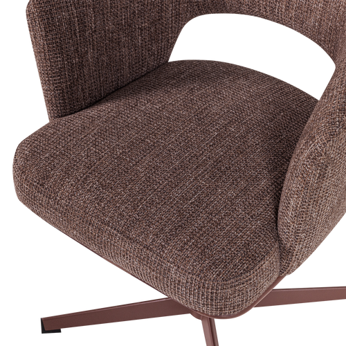 WOOOD draaibare eetkamerstoel oudroze melange Libi - 79x62x59