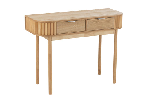 J-Line console Rond - dennenhout - naturel