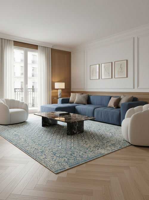 AFK Living vloerkleed Palatine - zeer zacht - blauw - 200 x 290 cm