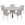 Garden Impressions Tuinset Natas 6-delig taupe - Tulli tuintafel Ø148x75 cm
