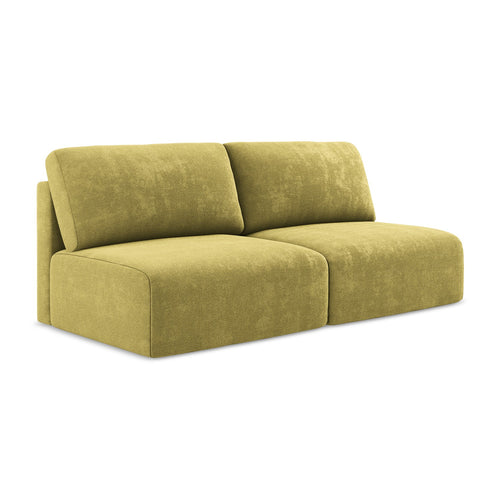 LaMiaSofa 3-zits slaapbank Ostia - chenille stof - limoengroen - 216x102x79