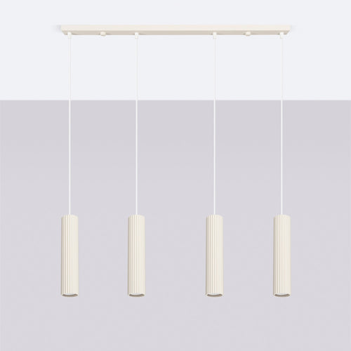 Sollux Lighting Hanglamp KARBON 4L beige - 81x5x120cm