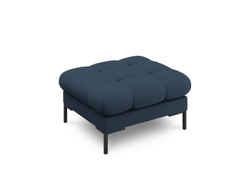 Cosmopolitan Design Poef Bali structurele stof, blauw - 60x60x41cm