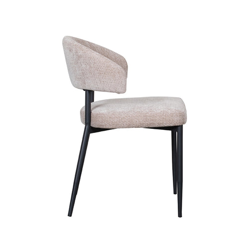 LABEL51 Eetkamerstoel Bliss - Beige Stof - Zithoogte 47cm - Set van 2 - vtwonen shop